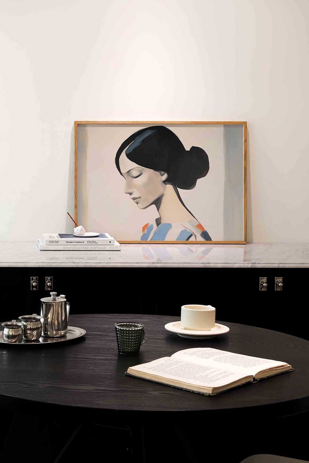 Vrouwelijk profiel – portret poster in liggend formaat