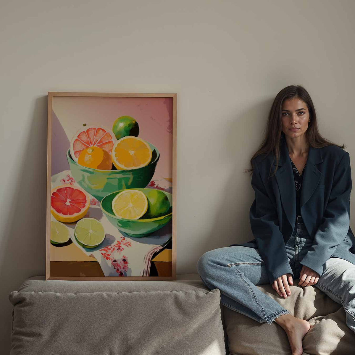 Kleurrijke Vruchtenpracht – staande keuken wanddecoratie van WallArtistic