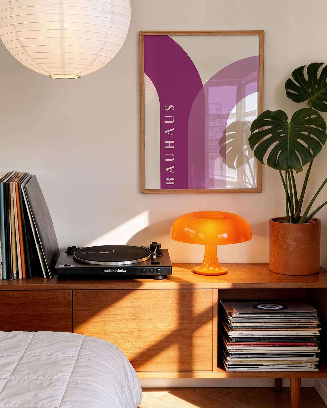 Kleurvlakken en lijnen – moderne Bauhaus wandkunst als poster