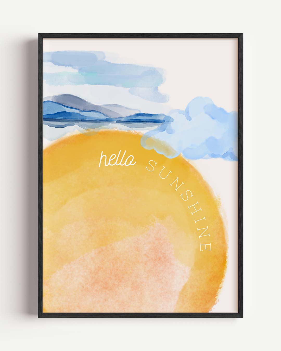 Hello Sunshine – kids portret poster als wanddecoratie