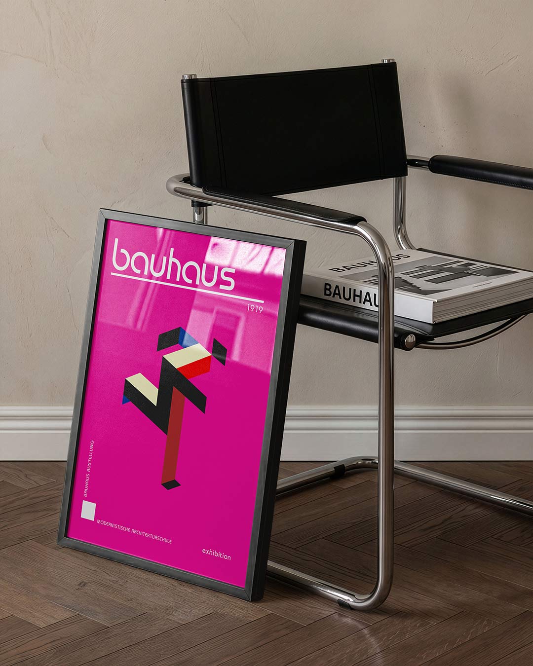 Vorm en kleur – staande Bauhaus poster voor aan de muur