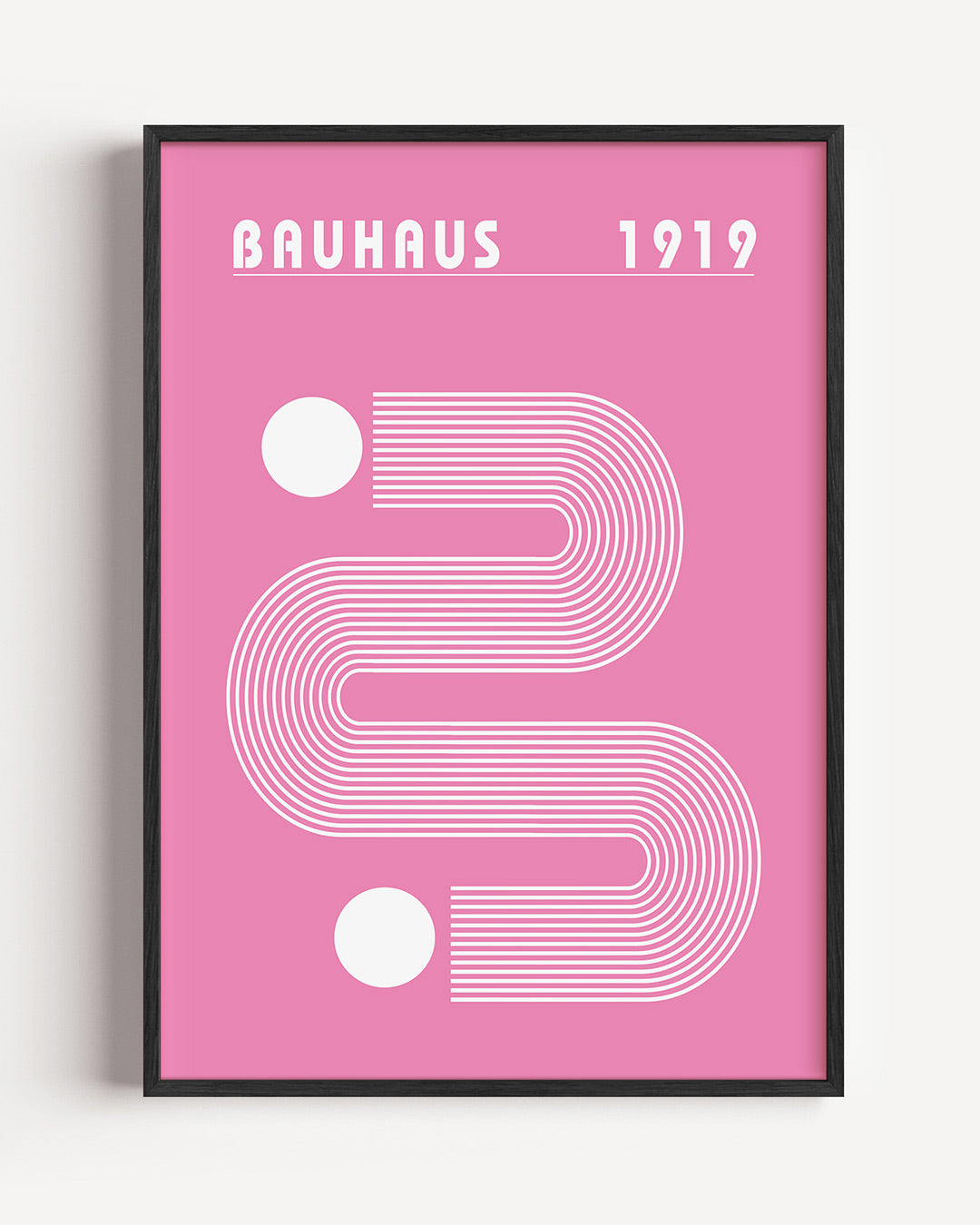 Lijnen en vormen – staande Bauhaus poster als wanddecoratie