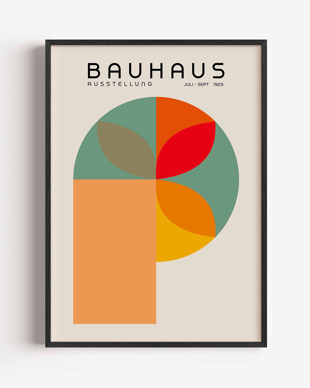 Vorm en balans – staande Bauhaus poster als wanddecoratie