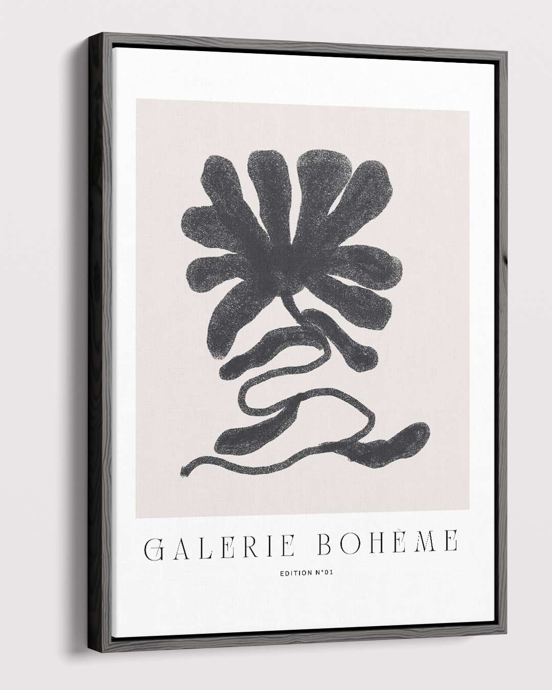 Abstracte Bloem Illustratie – canvas wanddecoratie in portret formaat