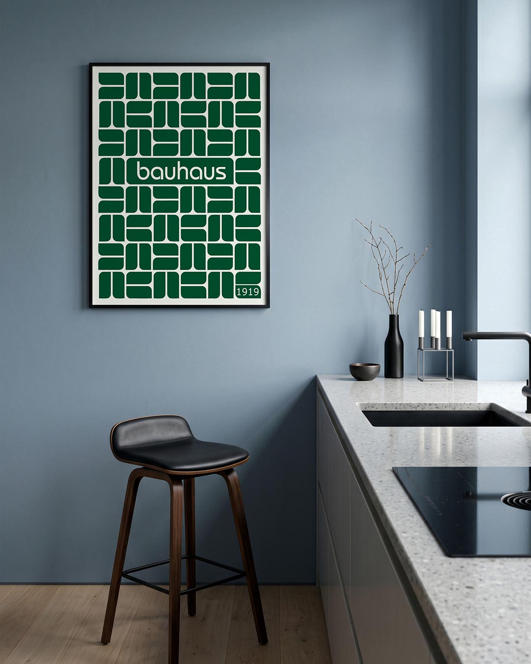  – geometrische Bauhaus poster in staand formaat