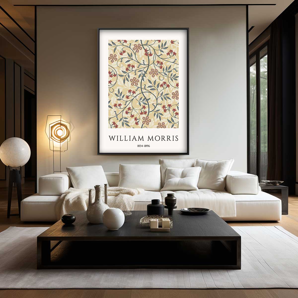 William Morris Botanische Patronen – staand kunstwerk voor modern interieur