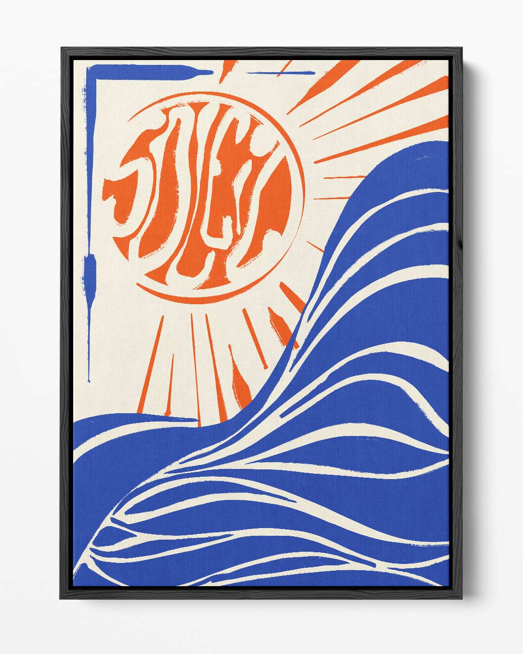 Zon en Golven Abstract – portret kunstwerk als wanddecoratie