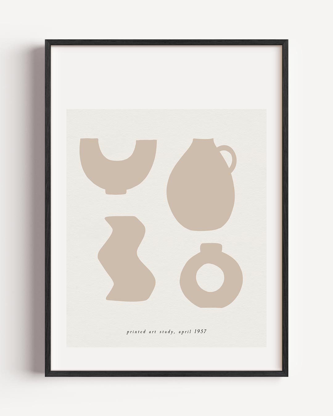 Tijdloze Keramiek Silhouetten – moderne portret poster als wanddecoratie