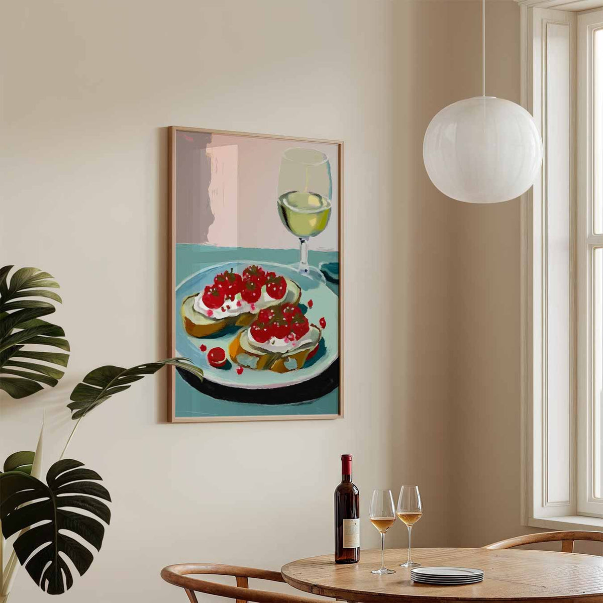 Romantische Diner Tafereel – keukenposter in staand formaat