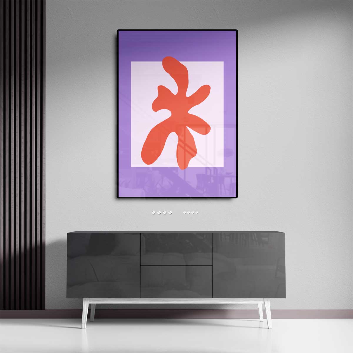 Vrolijk Abstract Design – canvas wanddecoratie in portret formaat