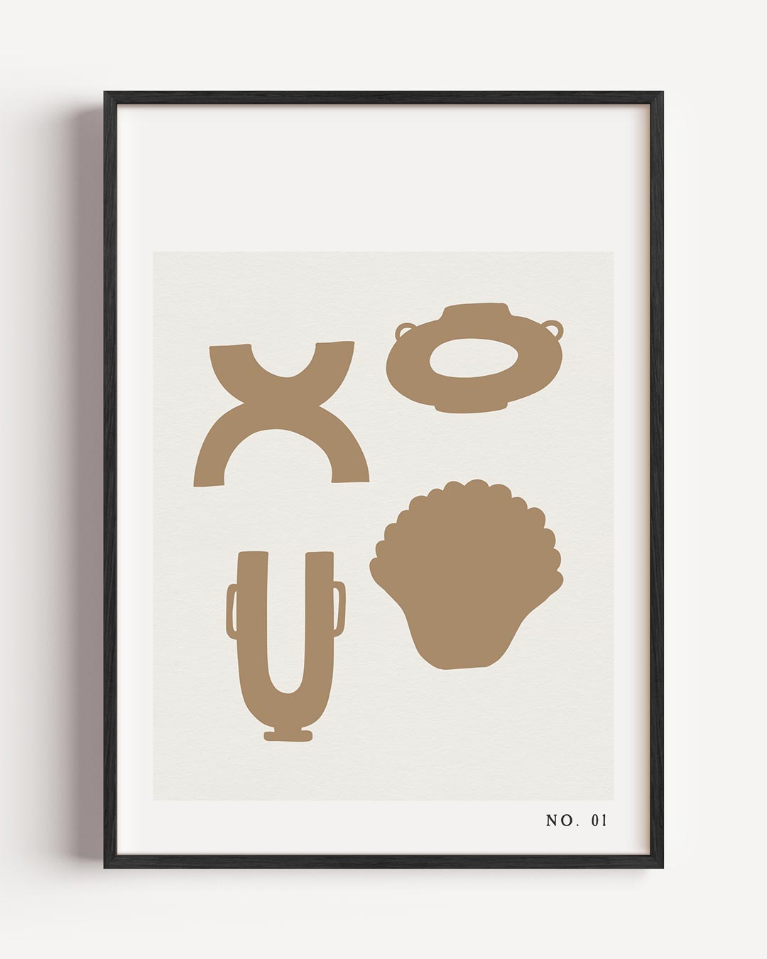 Stijlvolle Vormen Wandposter – moderne portret poster als wanddecoratie