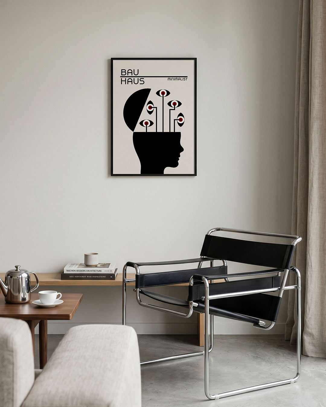 Vormen en lijnen – geometrische Bauhaus poster in staand formaat