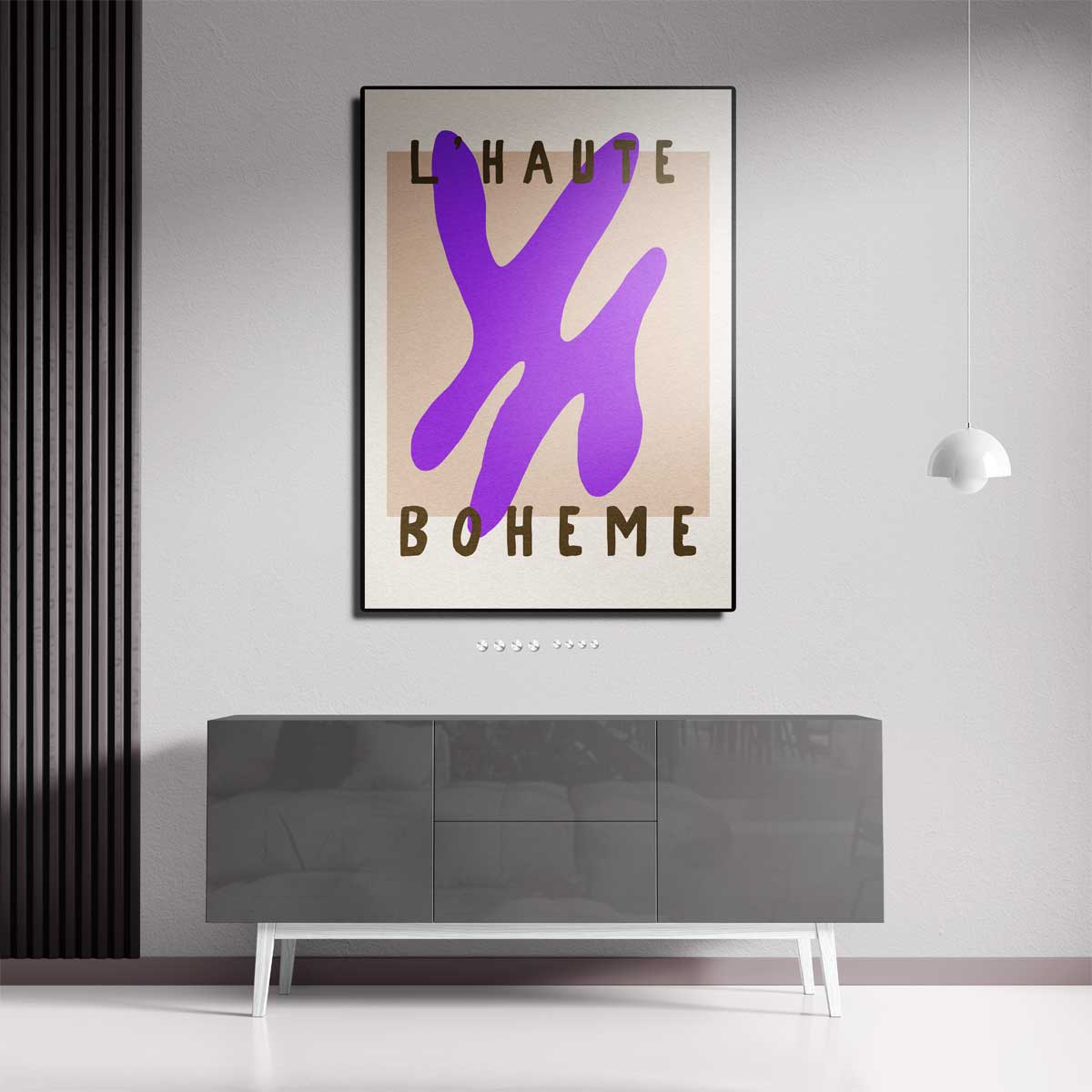 L'Haute Boheme Abstract – portret wandkunst van WallArtistic
