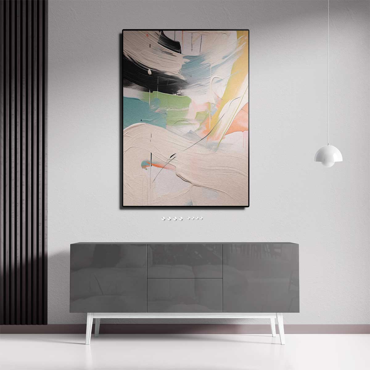 Kleurenstorm in Beweging – canvas wanddecoratie in portret formaat