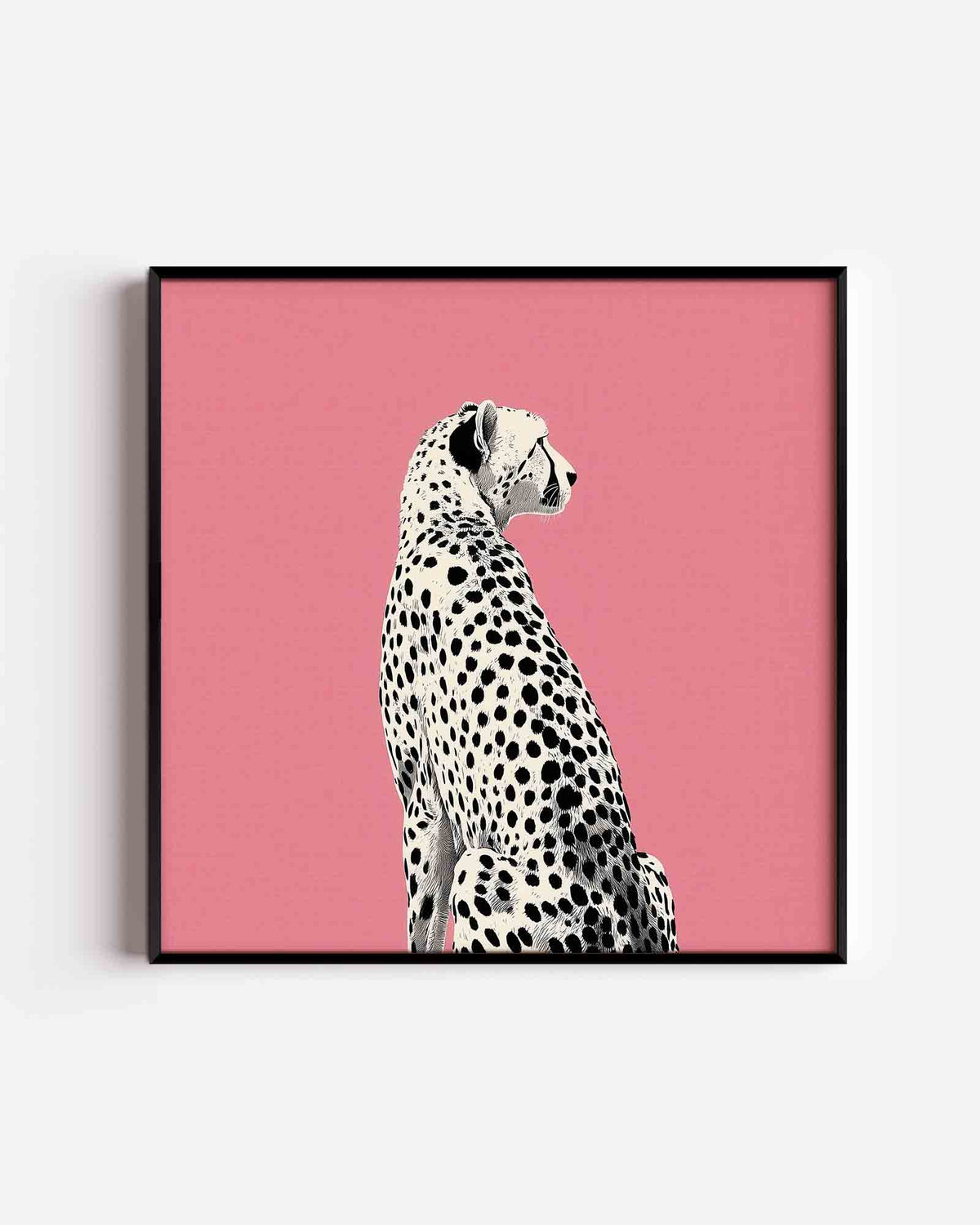 Luipaard op roze – Pop Art vierkante poster als wanddecoratie