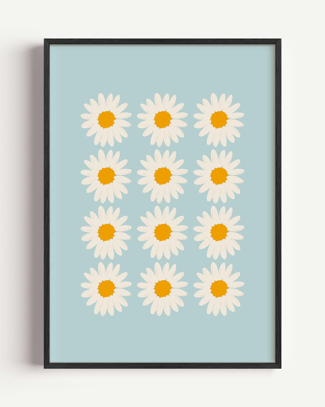 Vrolijke Madeliefjes – bloemen portret poster als wanddecoratie