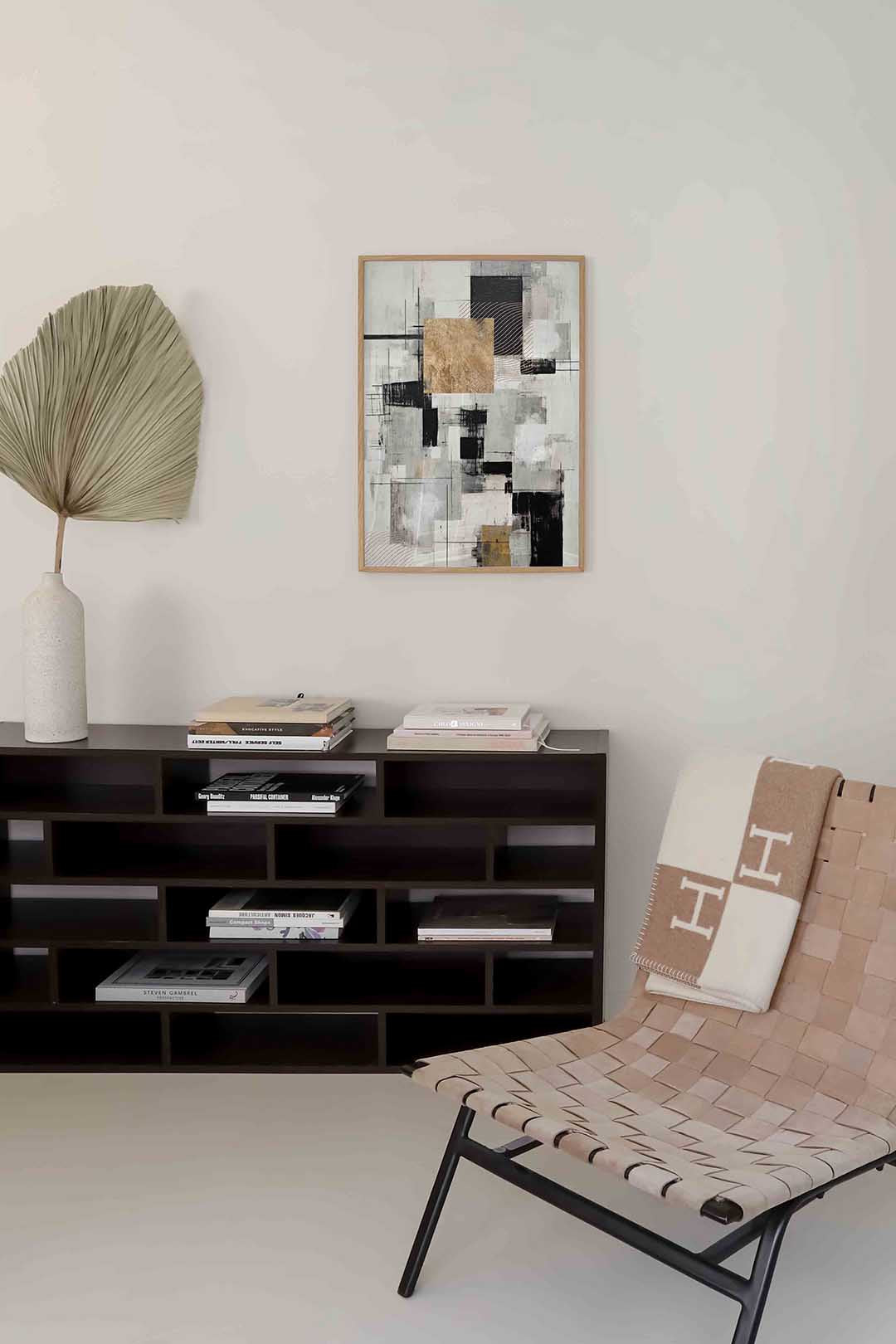Abstracte geometrische vormen – zachte abstracte poster in staand formaat