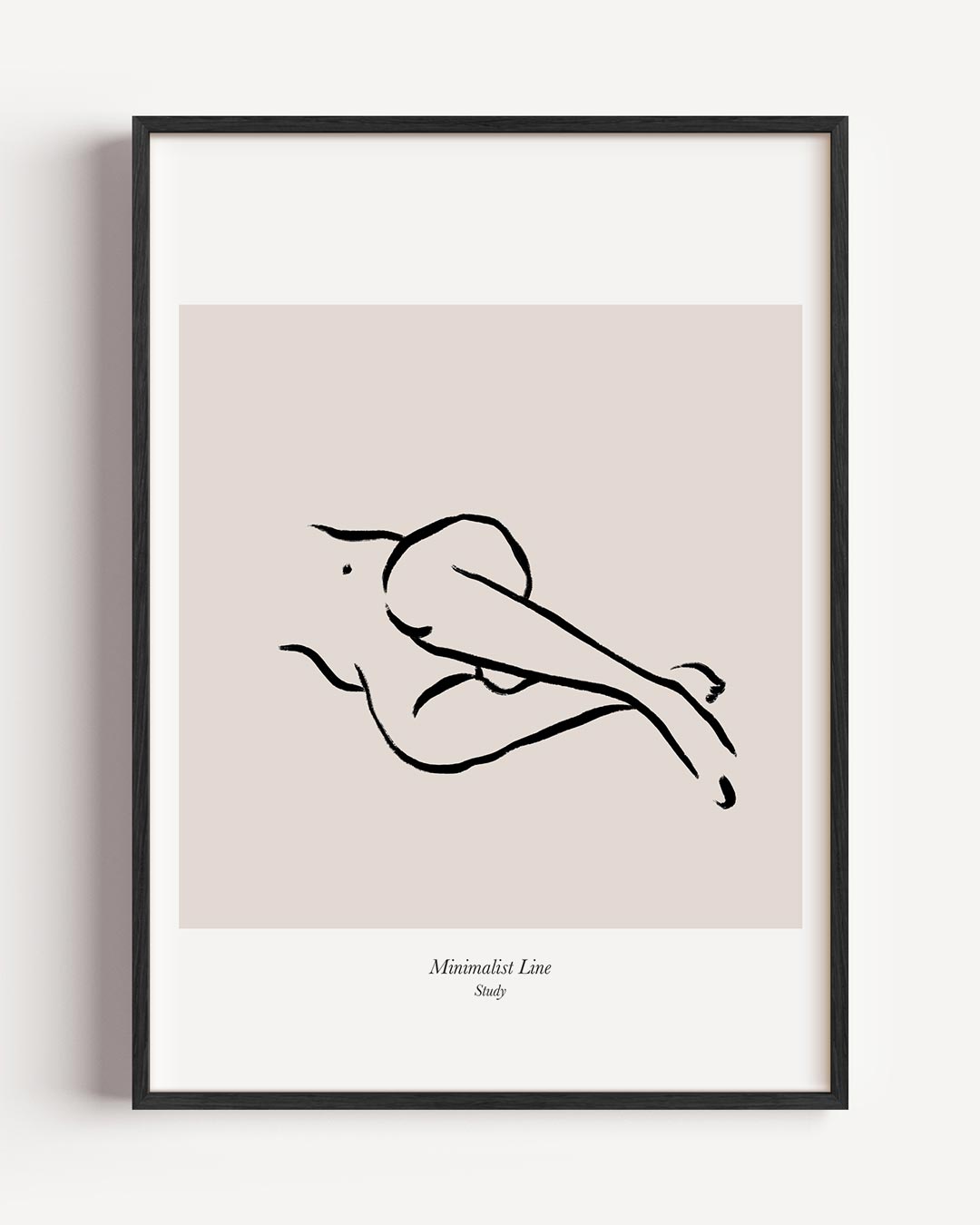 Minimalistische Lichaamslijn – lijntekening portret poster als wanddecoratie