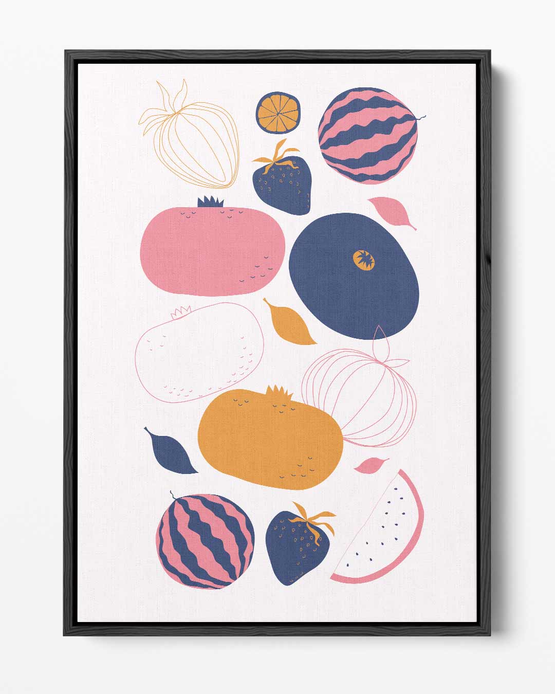 Fruitige Kunstprint – portret kunstwerk als wanddecoratie