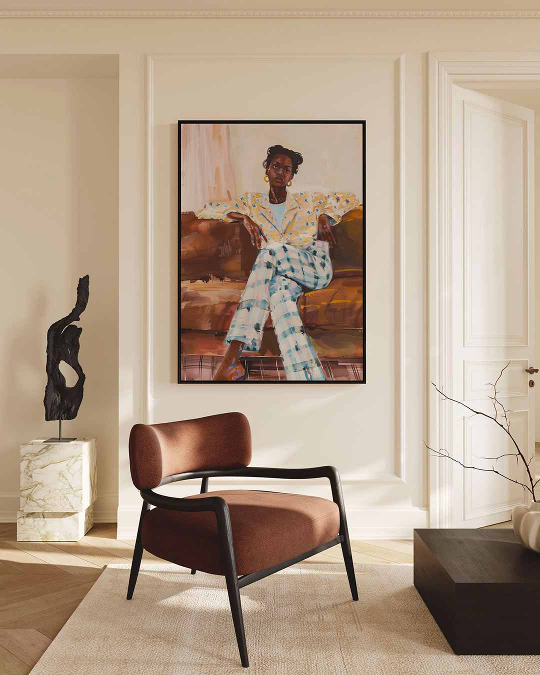 Portret compositie – staand wanddecoratie kunstwerk