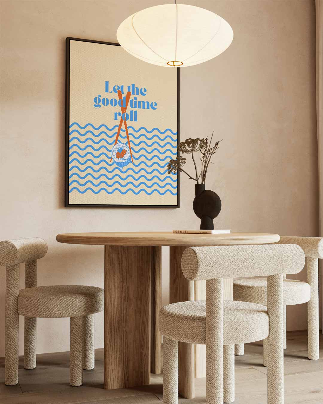 Laat het Goede Leven Rollen Poster – canvas wanddecoratie in portret formaat