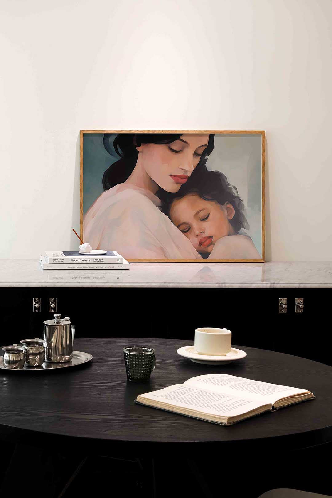 Moeder en kind – portret poster in liggend formaat