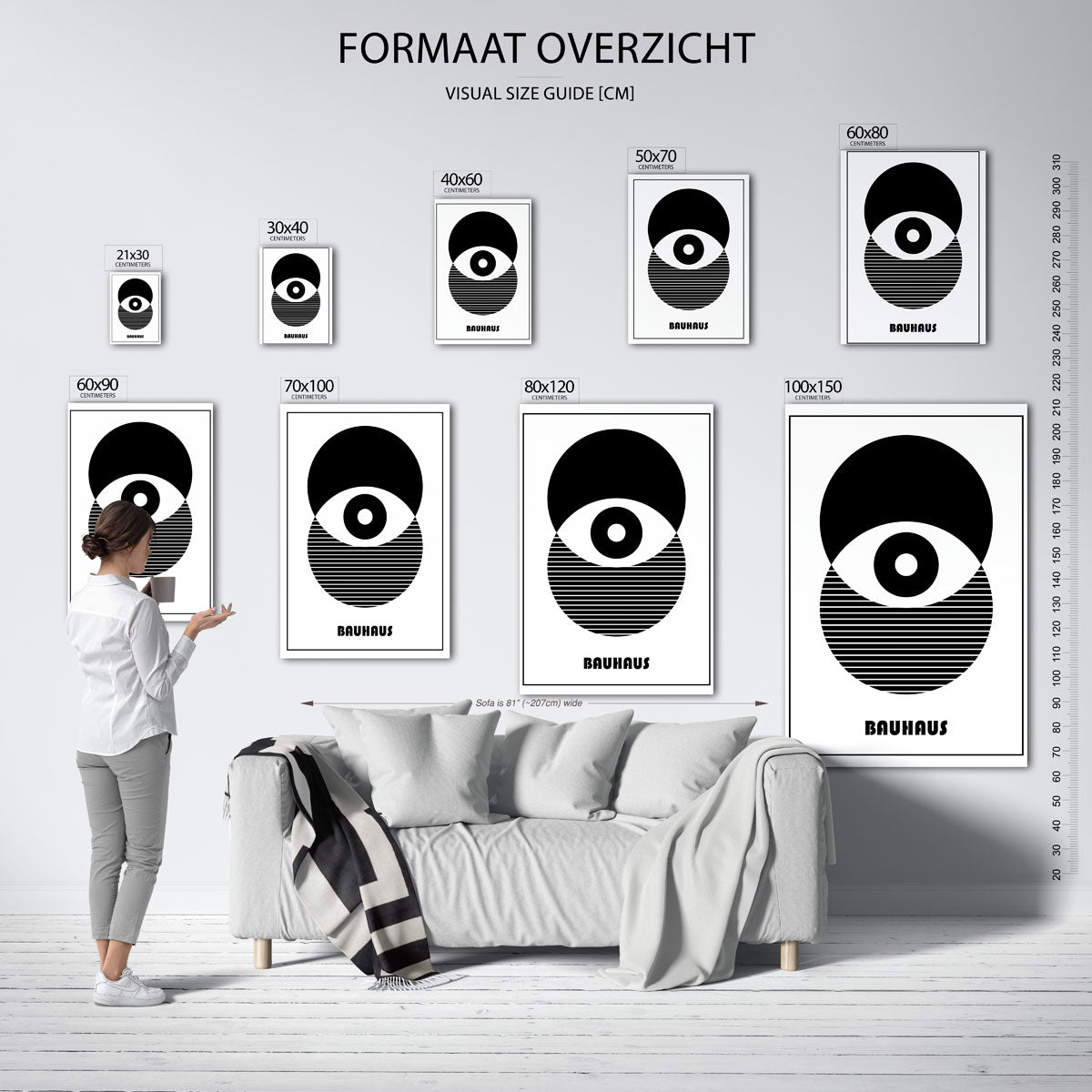  – geometrische poster in Bauhaus-stijl van WallArtistic
