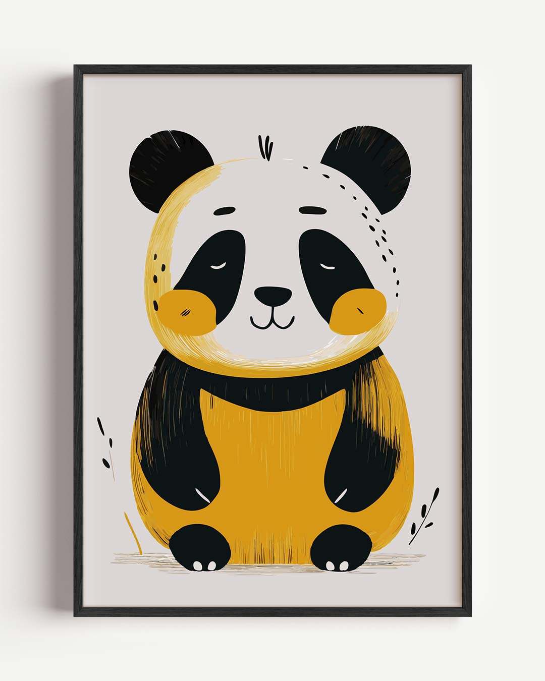 Schattige Panda Illustratie – kids portret poster als wanddecoratie