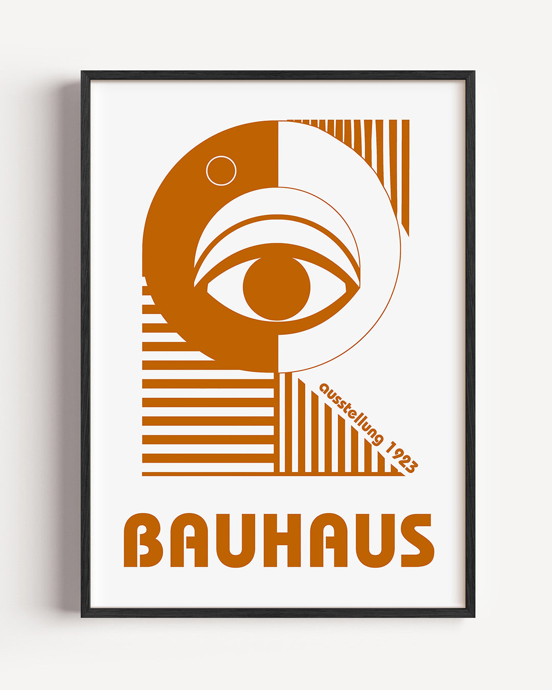 Oog en lijnen – staande Bauhaus poster als wanddecoratie