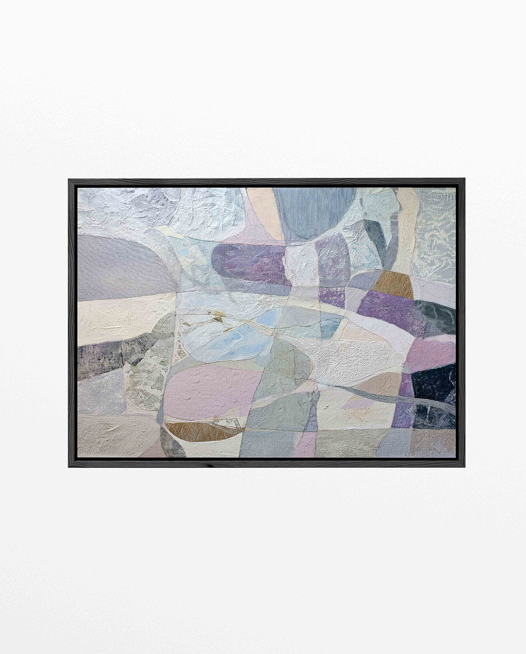 Organische vormen compositie – Pastelkleuren – liggend abstract kunstwerk