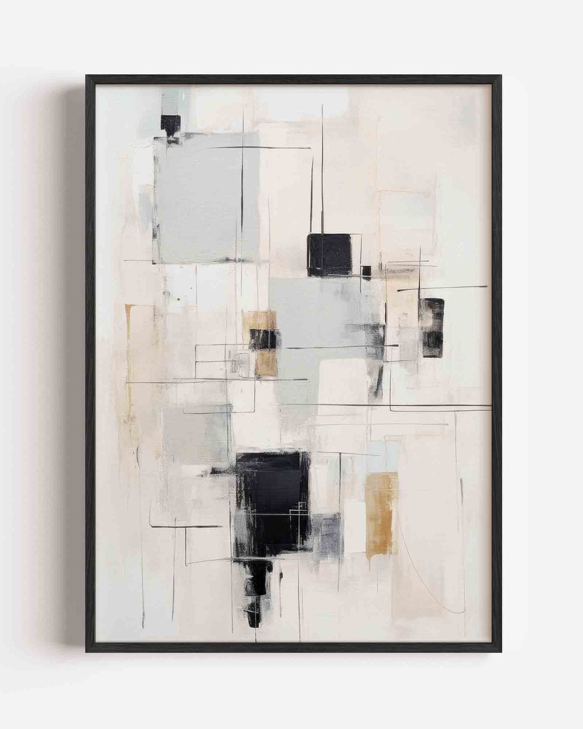 Abstracte lijnen en vlakken – zacht abstracte portret poster als wanddecoratie