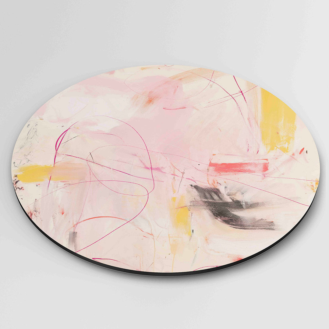 Abstracte vormen – moderne ronde wanddecoratie van WallArtistic