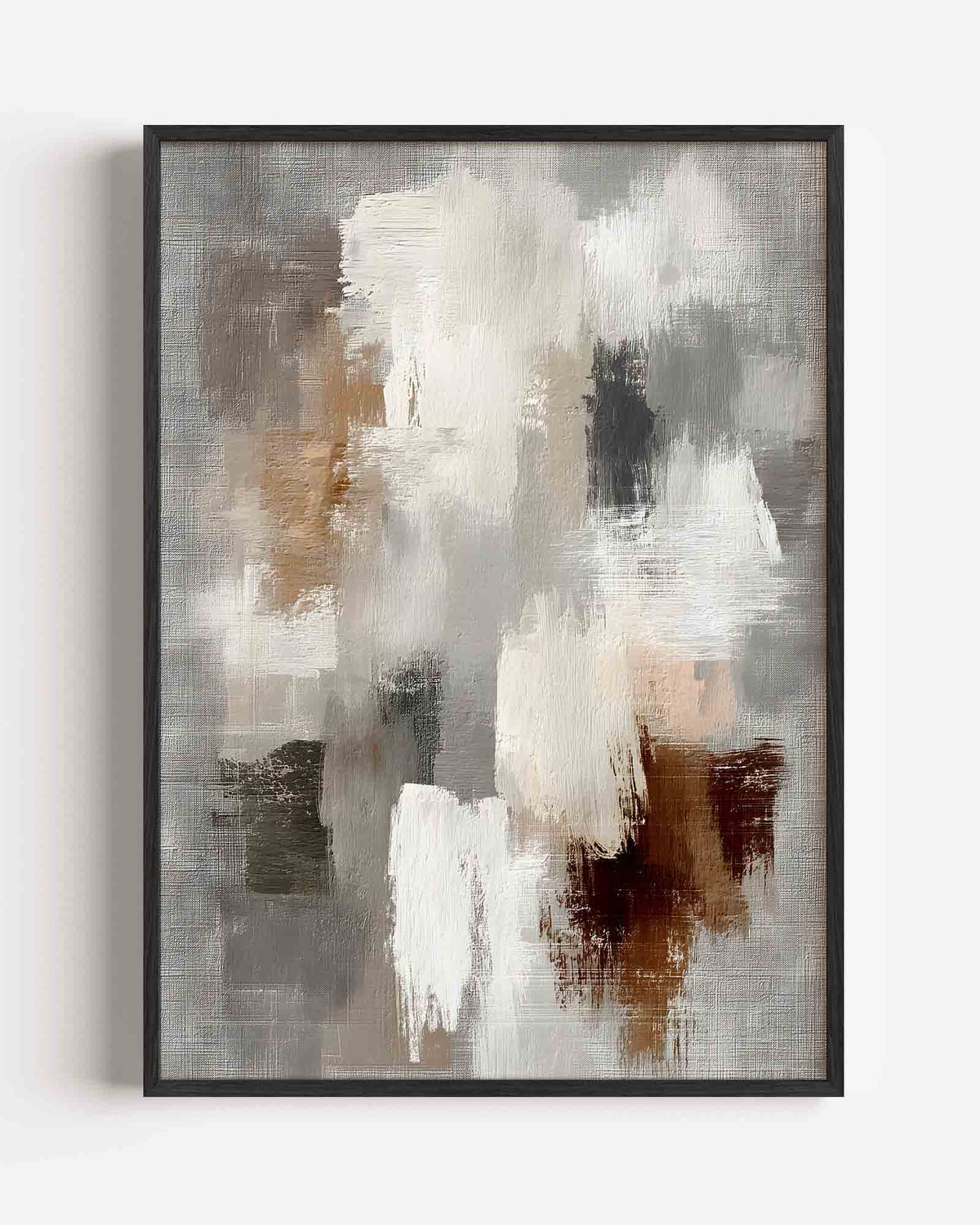 Abstracte beige en grijze – abstracte textuur portret poster als wanddecoratie