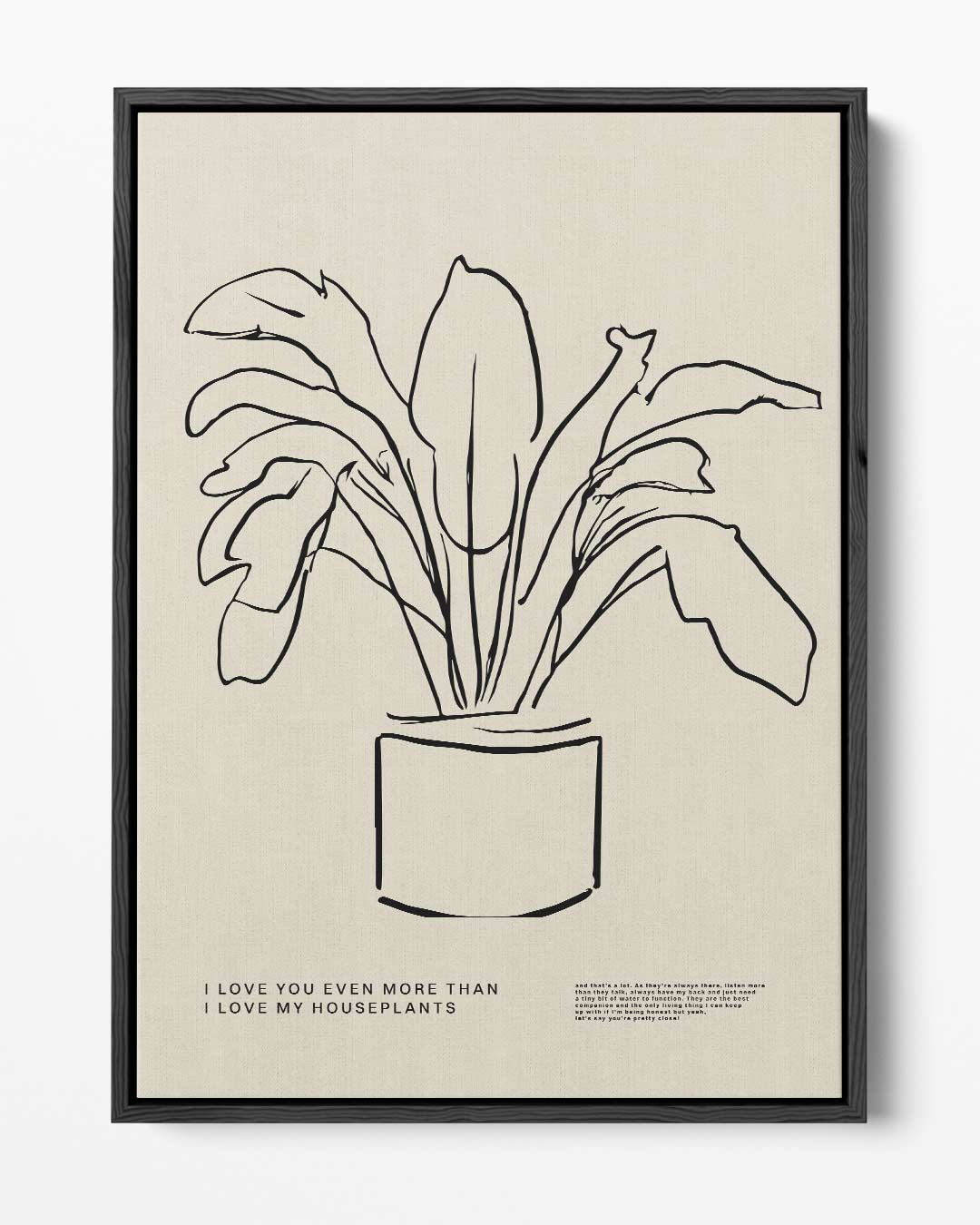 Liefde voor Kamerplanten Poster – portret kunstwerk als wanddecoratie