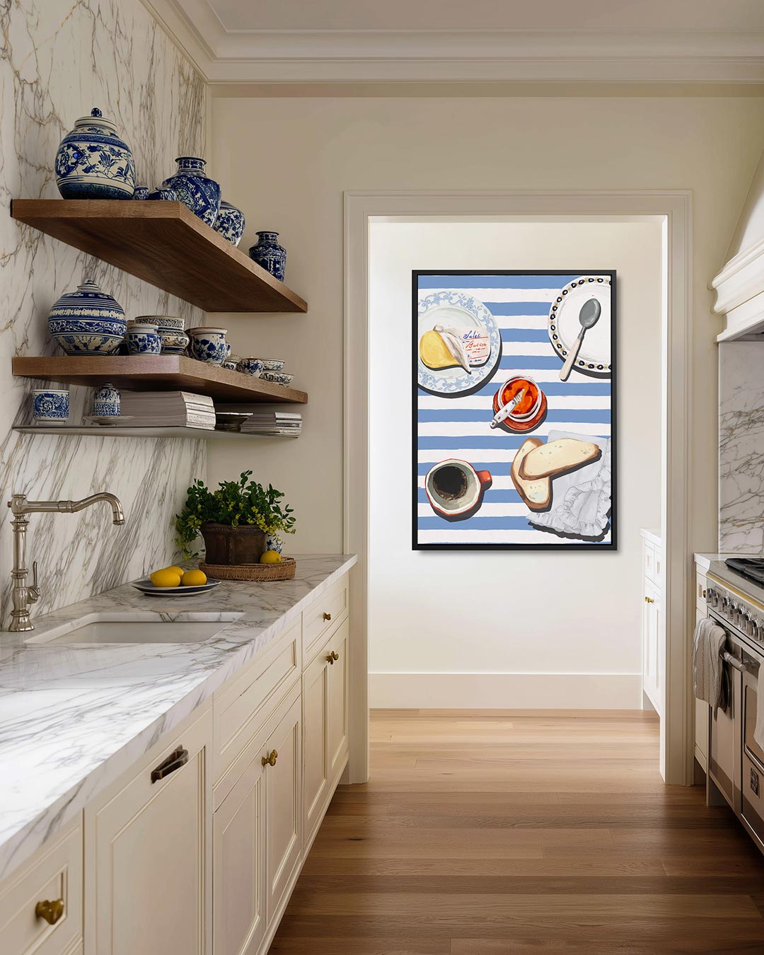 Ontbijt op tafel – staand wanddecoratie kunstwerk