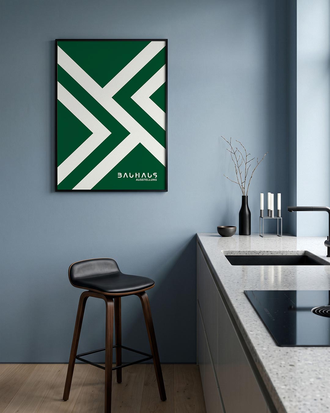  – geometrische Bauhaus poster in staand formaat