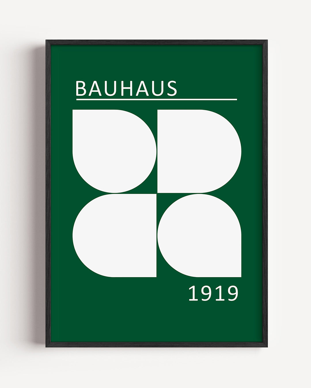 Vorm en kleur – staande Bauhaus poster als wanddecoratie