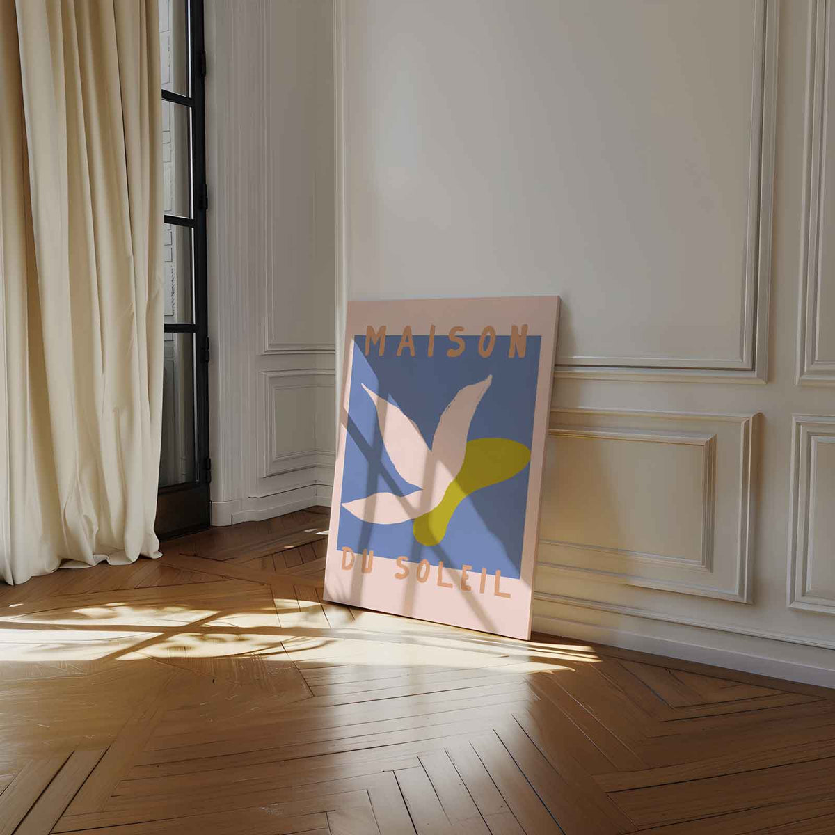 Zonsondergang Bloem – modern portret kunstwerk van WallArtistic