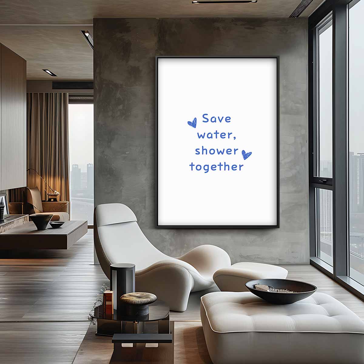 Save Water – plexiglas wanddecoratie in portret formaat