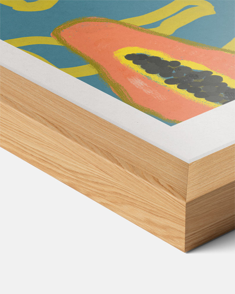 Tropische Papaja Print – staande keuken wanddecoratie van WallArtistic