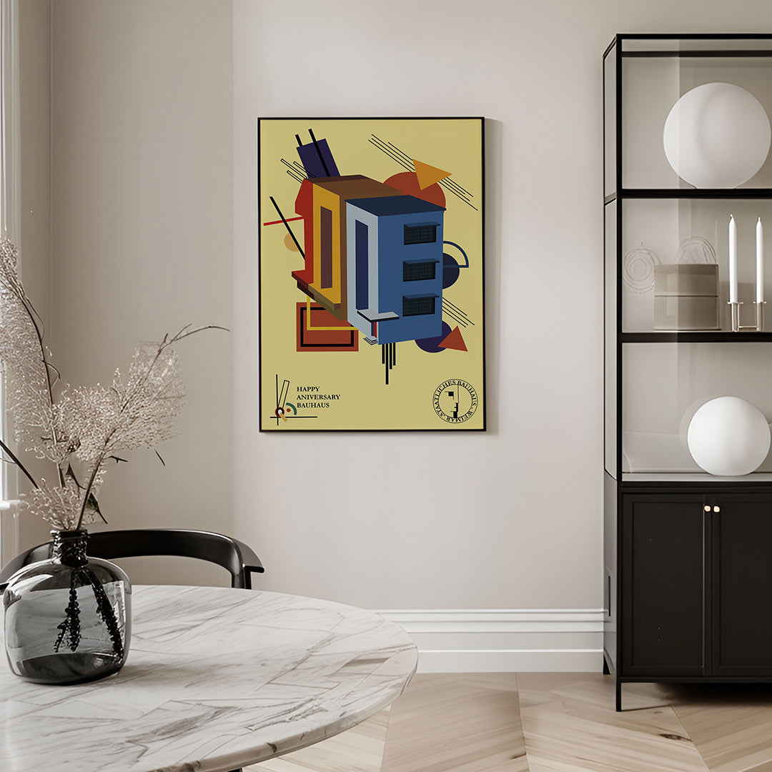 Vorm en balans – geometrische Bauhaus poster in staand formaat