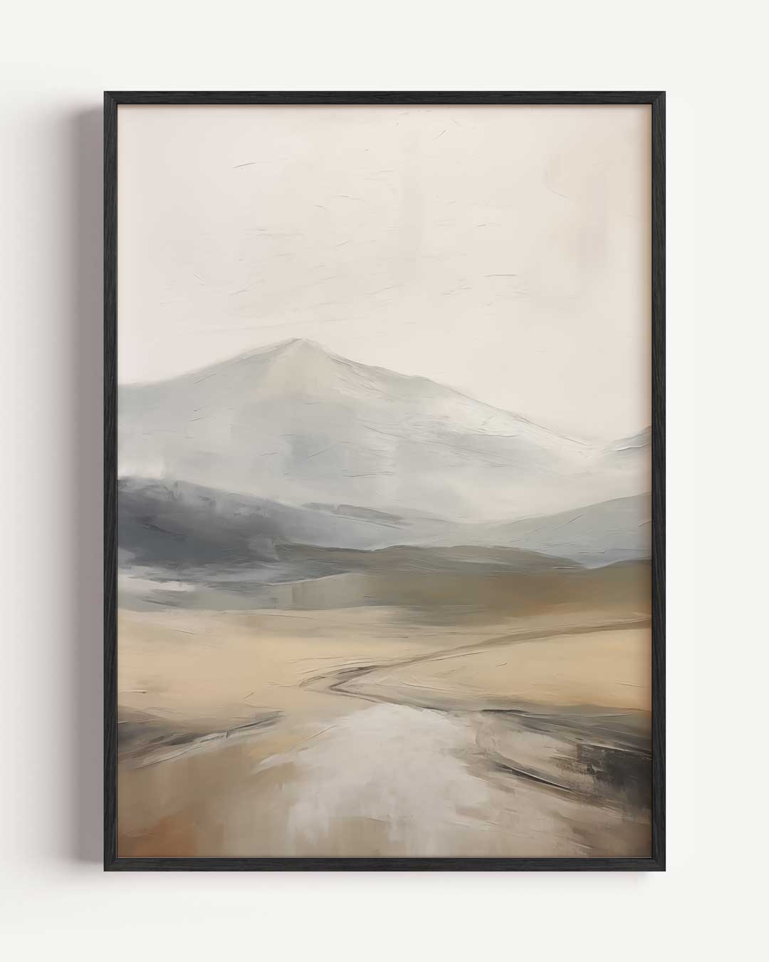 Rustiek Berglandschap in Zachte Tinten – natuur en stad portret poster als wanddecoratie
