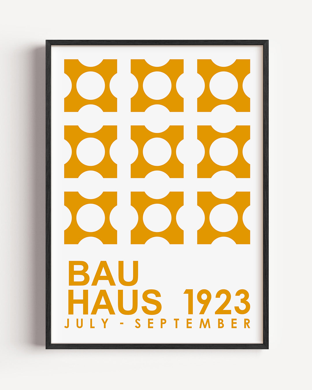 Vormritme en kleur – staande Bauhaus poster als wanddecoratie