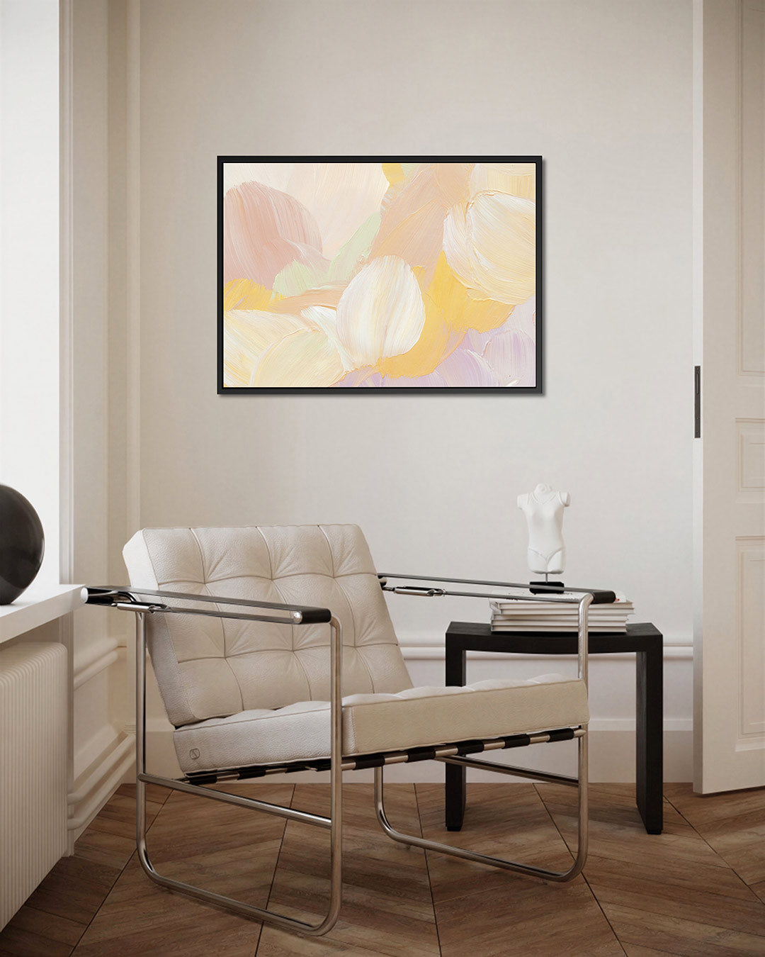 Zachte kleuren compositie – Beige – kunstwerk op canvas, dibond of plexiglas