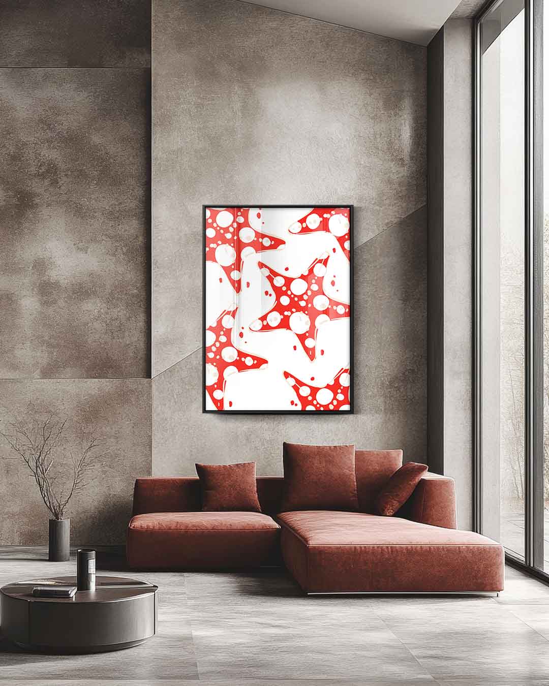 Vrolijke Zeesterren – staande wandkunst voor woonkamer of interieur