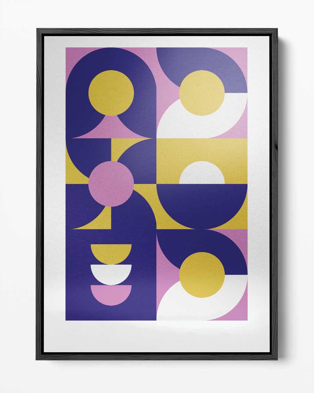 Speelse Geometrie – portret kunstwerk als wanddecoratie