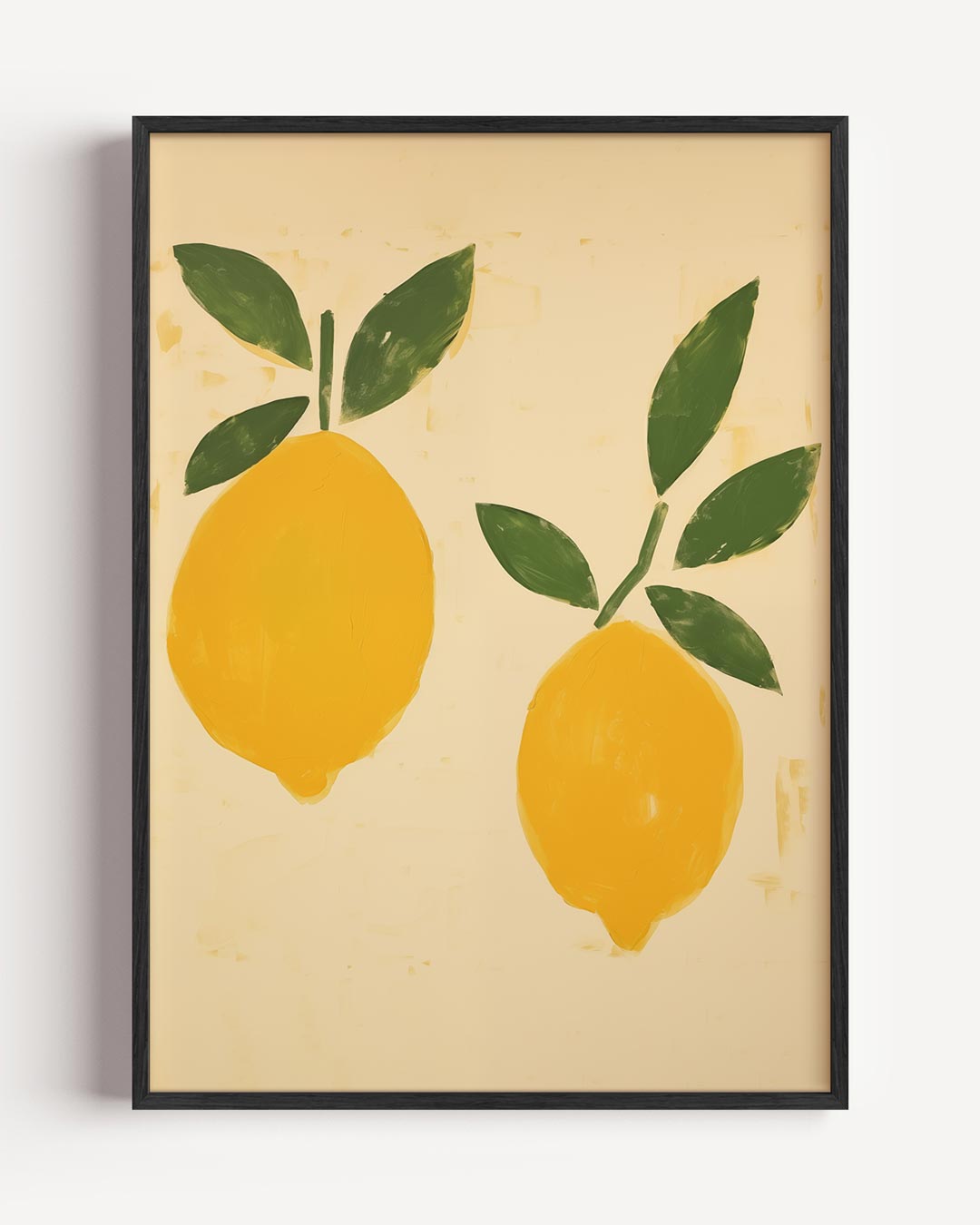 Vrolijke Citroenkunst – keuken portret poster als wanddecoratie