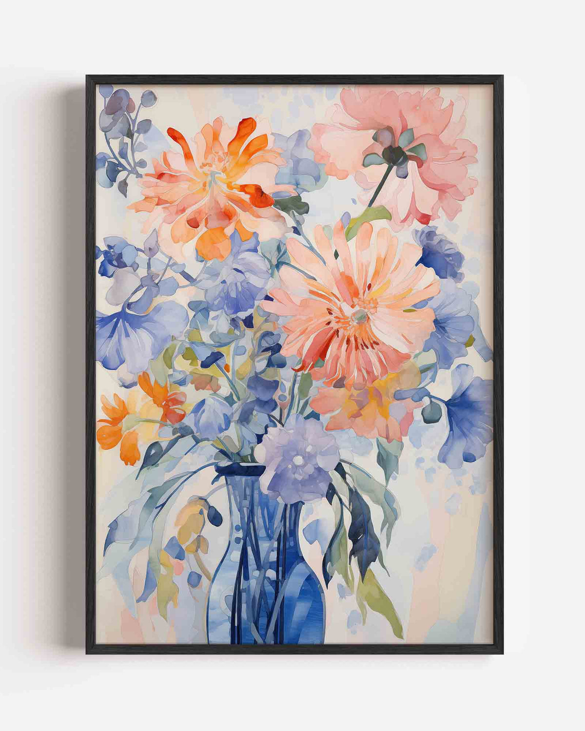Bloemen in vaas – bloemen portret poster als wanddecoratie