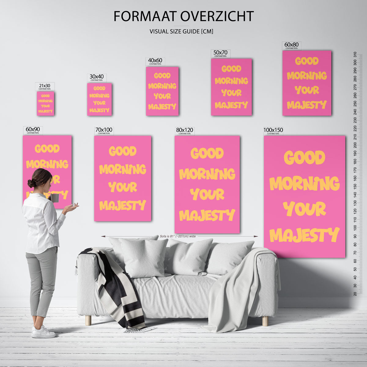 Good morning your majesty – staande muurposter in Pop Art stijl
