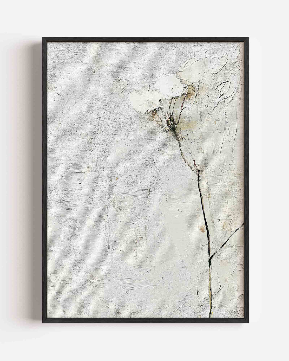 Witte bloemen – abstracte portret poster als wanddecoratie